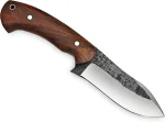 High Carbon Steel Knife - Handmade Full Tang Bushcraft Knife - Hunting Knife, Survival Knife, Fixed Blade Knife & Camping Knife - Camping Knives & Hunting Knives with Rosewood Handle & leather Sheath - Image 2
