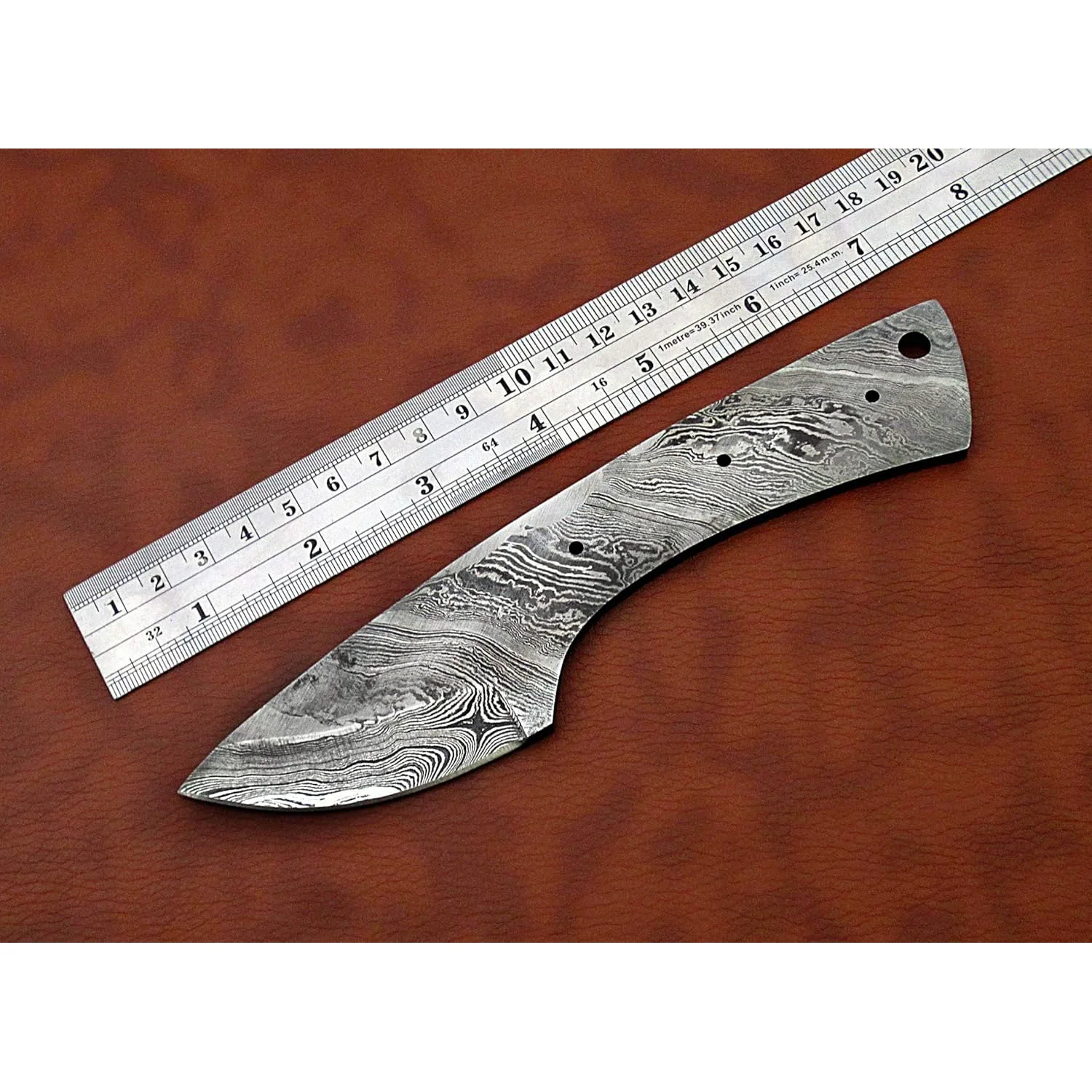 2 Damascus Steel Blank Blades - Image 1