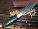 Custom Handmade Damascus Hunting Knife - Full Tang - Image 2