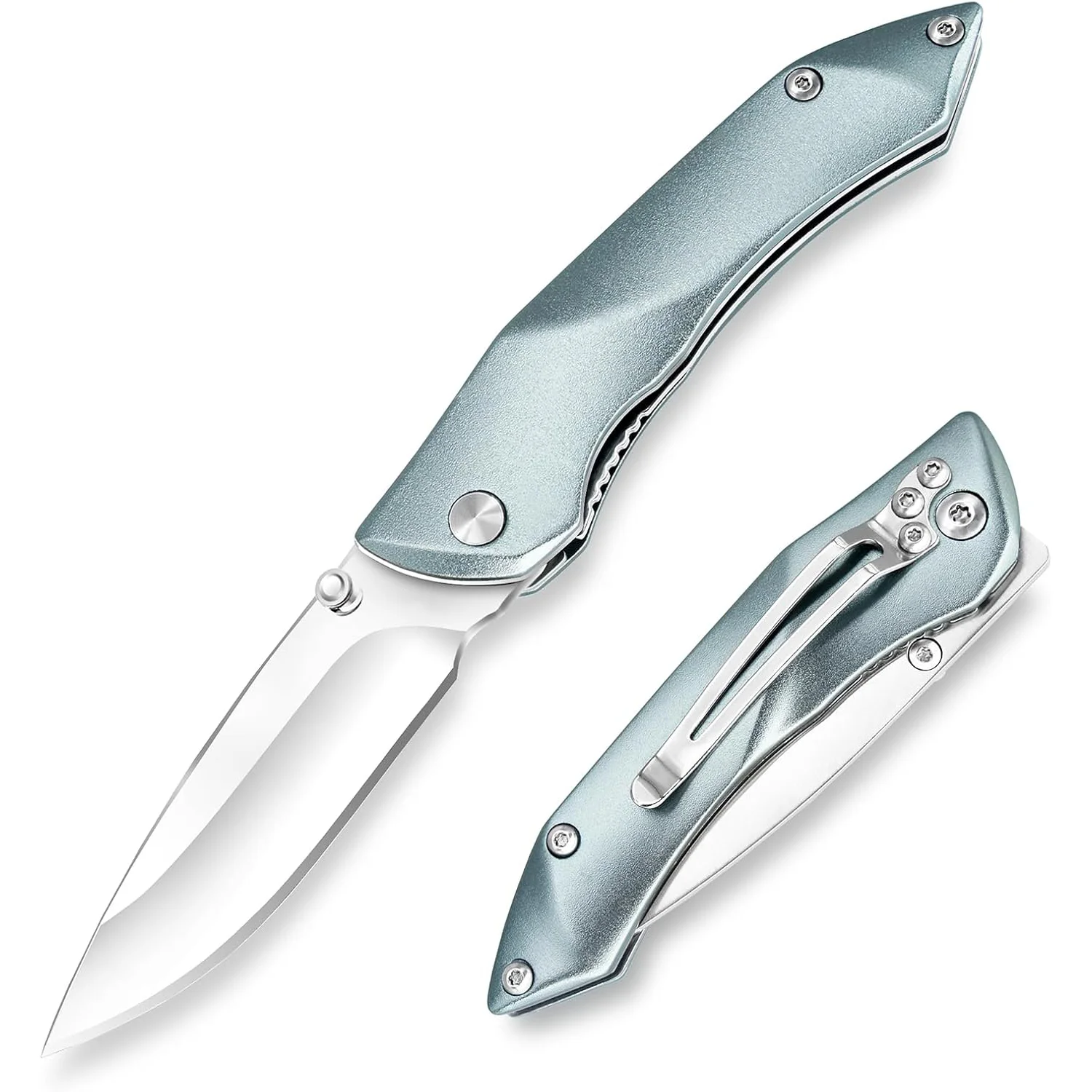 4 Stainless steel Folding Knives - Image 1