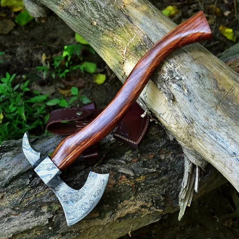 9 Damascus Steel Axe & Hatchets - Image 1